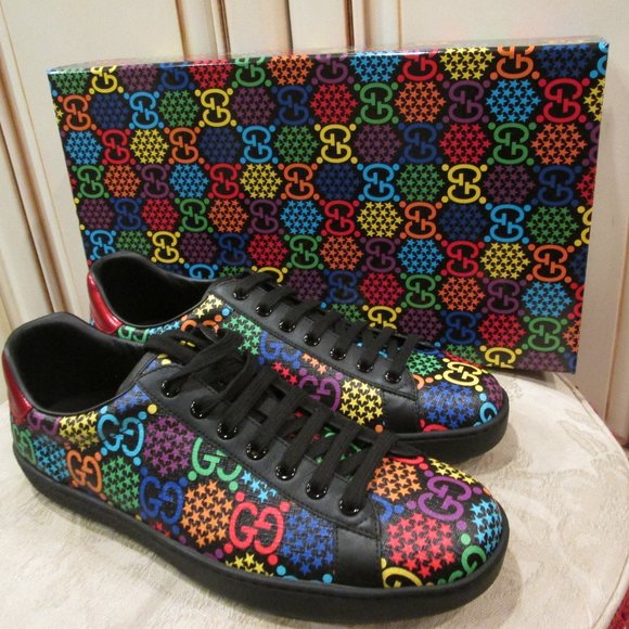 Gucci Other - new GUCCI men's ACE PSYCHEDELIC  sneakers Sz 9